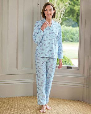 Blue cosy pyjamas for older ladies